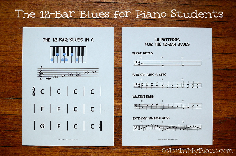 Free Printable: 12-Bar Blues in C – Color In My Piano