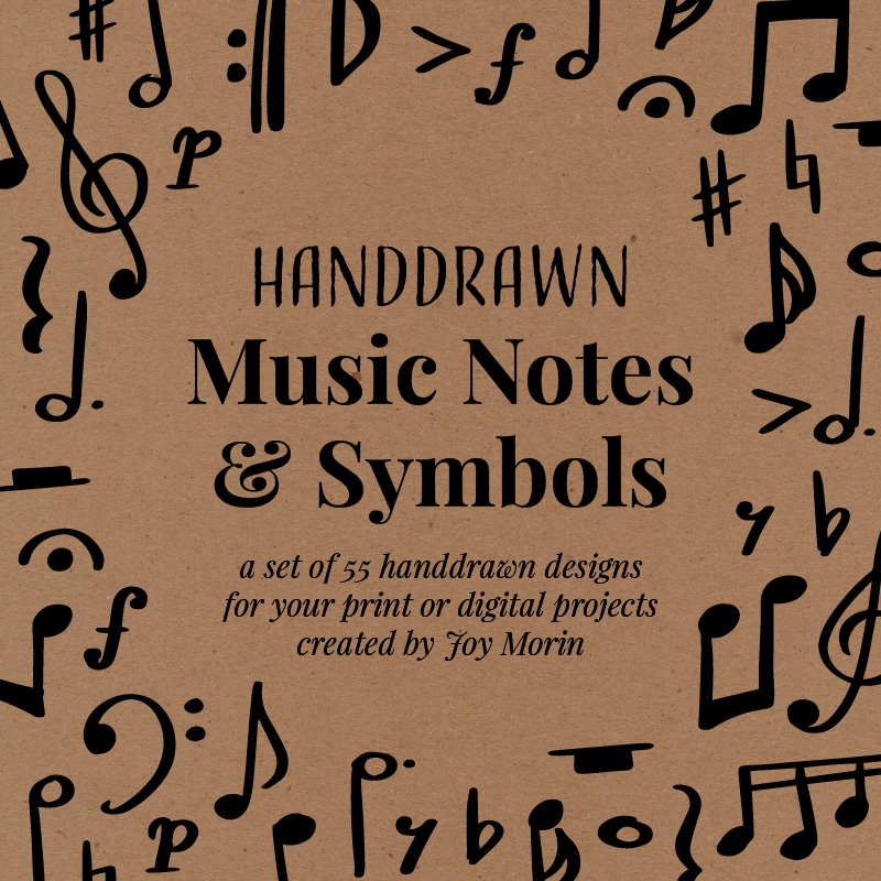 Handdrawn Music Notes Symbols Sets Color In My Piano